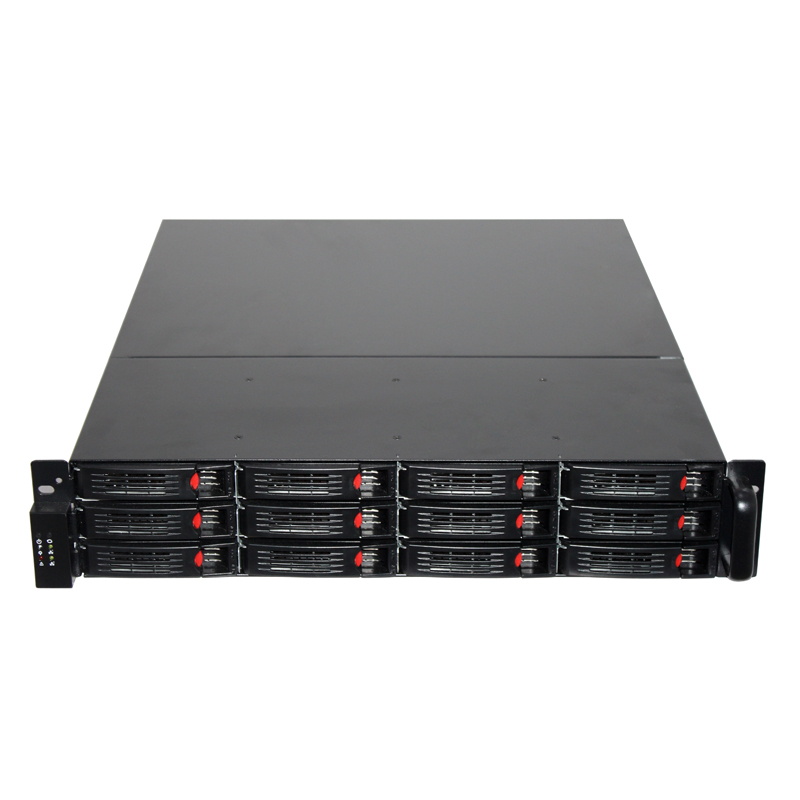 2U rackmount storage server case with HDD tray 