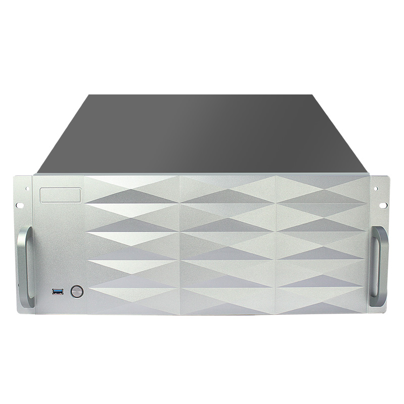 4U rackmount server case with Aluminum panel HDD bracket support 12*3.5" HDD